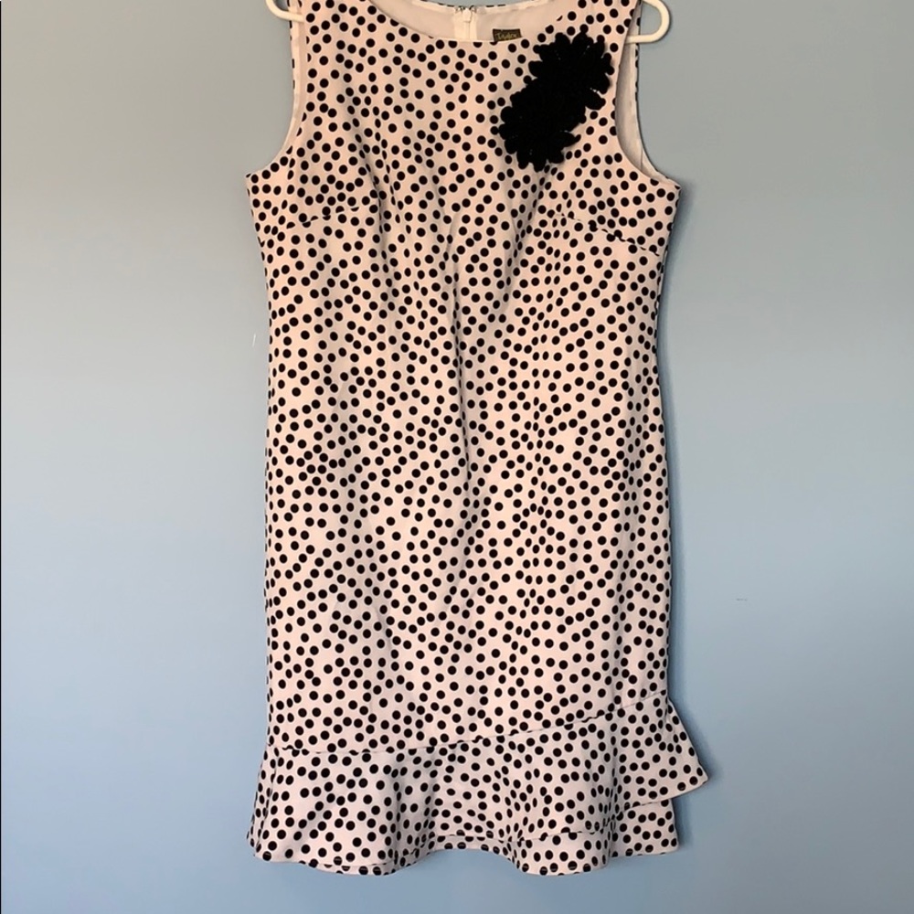 Black and white polkadot dress